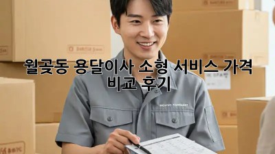 월곶동 용달이사 소형 서비스 가격 비교 후기